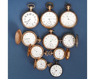 EIGHT GOLD FILLED WATCHES