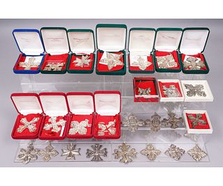 STERLING SILVER CHRISTMAS ORNAMENTS