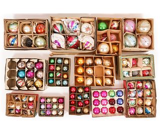 COLLECTION OF BOXED GLASS ORNAMENTS