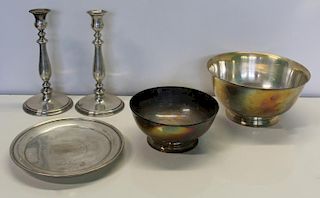 STERLING. Tiffany Silver Hollow Ware Grouping.