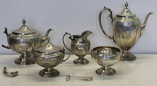 STERLING. Towle "Candlelight" 5 Pc. Tea Service.