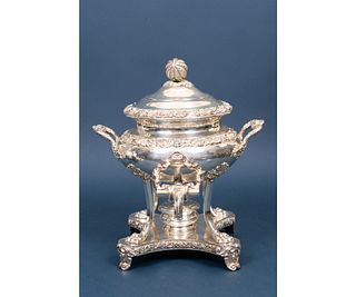 ENGLISH SILVER PLATE HOT WATER URN