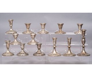 WEIGHTED STERLING SILVER CANDLESTICKS