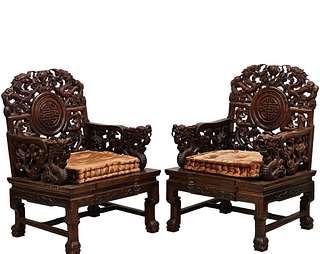 Carved Dragon Chairs 