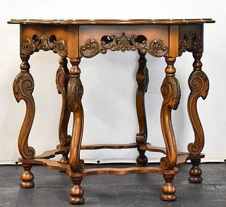 FRENCH WALNUT PARLOR TABLE 