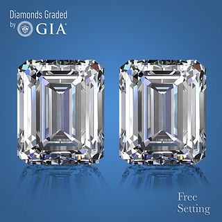4.02 carat diamond pair, Emerald cut Diamonds GIA Graded 1) 2.01 ct, Color G, VVS1 2) 2.01 ct, Color G, VVS2. Appraised Value: $153,700 