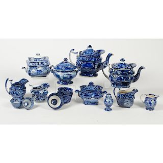 Staffordshire Blue Transfer Tea Wares