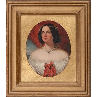 English Portrait of a Woman, Signed Swayne