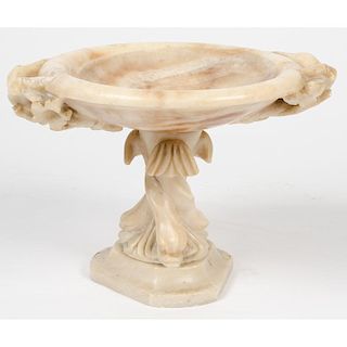 Marble Basin with Pedestal Base