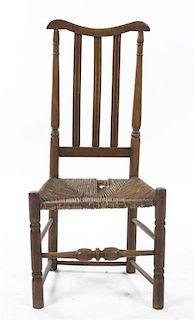 An American Maple Yokeback Side Chair, Height 39 1/2 inches.