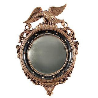 Federal-style Convex Giltwood Mirror