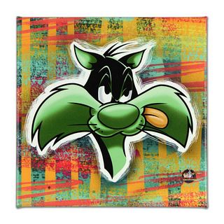 Looney Tunes, "Sylvester" Numbered Limited Edition on Canvas with COA. This piece comes Gallery Wrapped.