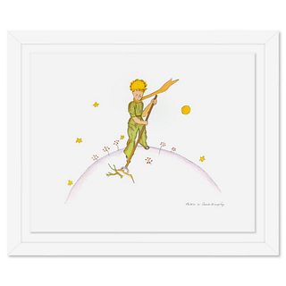 Antoine de Saint-Exupery 1900-1944 (After), "The Little Prince On His Planet" Framed Limited Edition Lithograph with Certificate of Authenticity.