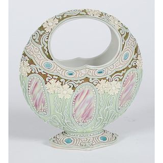 Nippon Moriage Porcelain Vase