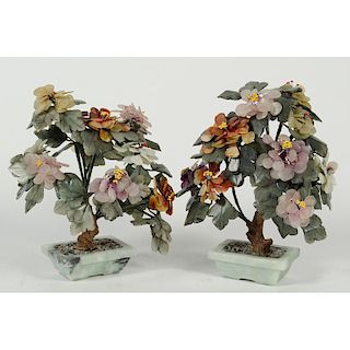 Glass & Jade Decorative Flowering Plants