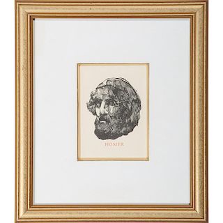 Woodcut Portrait of Homer