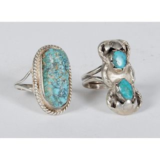 Southwestern Silver and Turquoise Rings
