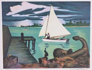 Buell Whitehead (1919 - 1993) "Nassau Fishermen"
