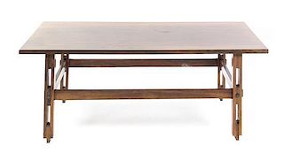 A Rosewood Low Table, Height 13 x width 35 1/2 x depth 17 3/4 inches.
