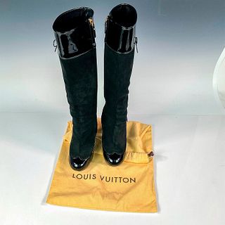 Louis Vuitton Suede and Patent Leather Boots