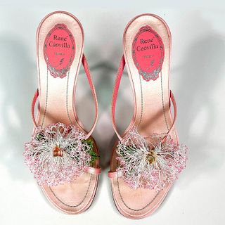 Rene Caovilla Pink Heeled Sandals