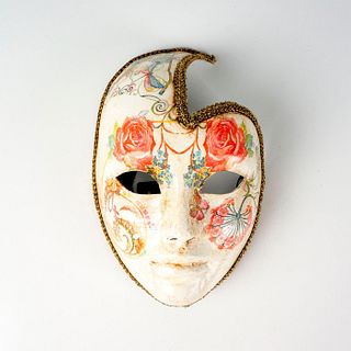 Venetian Mask, Flowers and Dragonflies