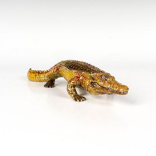 Bejeweled Figural Crocodile Decorative Box