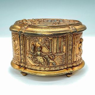 Jennings Brothers Brass Jewelry Casket in Classical Style