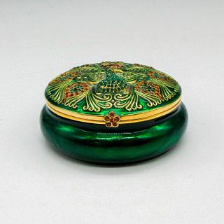 Vintage Bombay Peacock Porcelain Trinket Box
