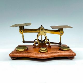 Postal Rate Equal Arm Scales Wood and Brass