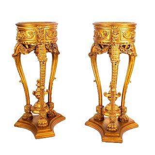 Pair of Vintage Rococo Style Planter Pedestals