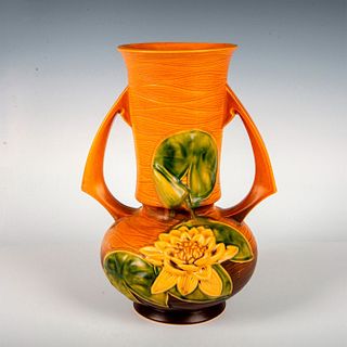 Roseville Squat Vase, Water Lily