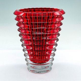 Baccarat Crystal Red Eye Vase