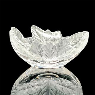 Lalique Crystal Leaf Bowl, Compiegne