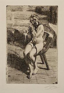 Anders Leonard Zorn (Swedish/American, 1860-1920) The Hair-Ribbon