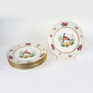 8pc Booth's Silicon China for Tiffany and Co. Dinner Plates