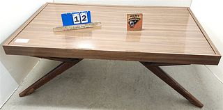 MID CENTURY CASTRO CONVERTIBLE TABLE-COFFEE TO DINING 16"H X 45 1/2"W X 26"D