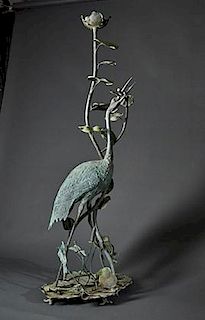 Life-Size Crane Sculpture