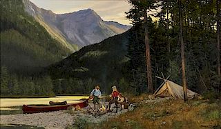 Brett J. Smith (b. 1958) Camp on the Flathead