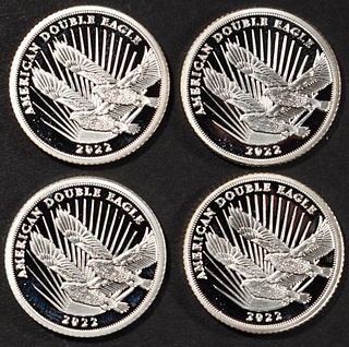 (4) 1/4oz .999 2022 SILVER COOK ISLANDS ROUNDS
