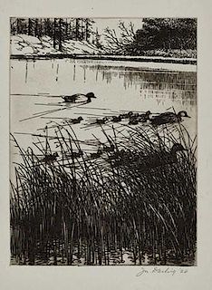 Jay Norwood "Ding" Darling (1876-1962) Two Etchings