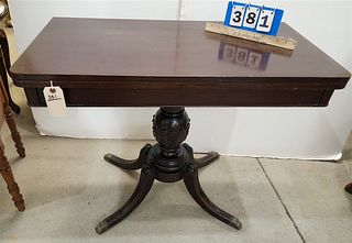 DUNCAN PHYFE STYLE MAHOG GAME TABLE 30"H X 36"W X 18"D