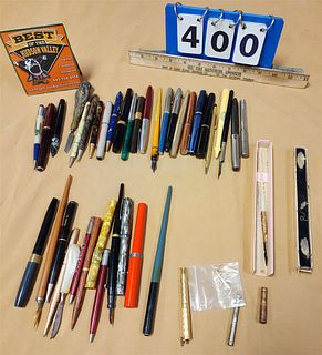LOT FOUNTAINS PENS AND PENCILS