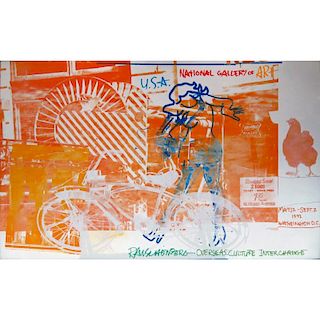 After: Robert Rauschenberg, American (1925-2008) Color poster "USA National Gallery Of Art"