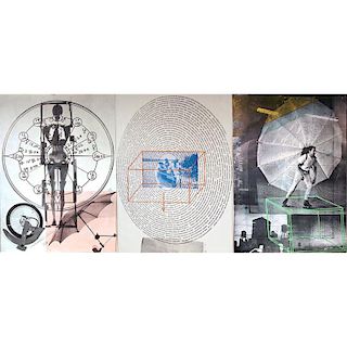 Robert Rauschenberg, American (1925-2008) 1968 Tryptic Photolithograph on paper "Visual Autobiography"