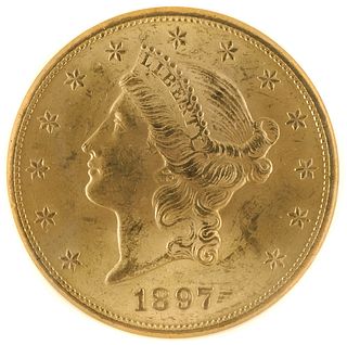 1897 US $20 Gold Coin, NGC MS62