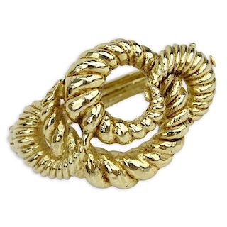 Vintage Heavy 14 Karat Yellow Gold Cuff Bangle Bracelet