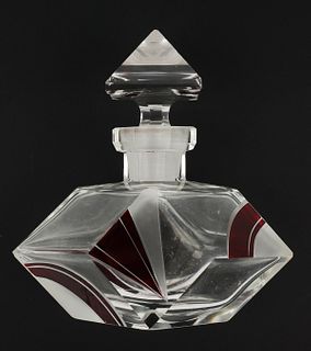 Art Deco Karl Palda Cut Glass Perfume Bottle