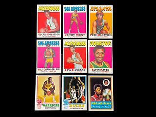 Large Group of NBA and ABA Basketball Trading Cards Early 1970s