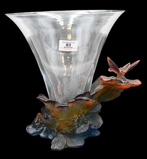 Daum Glass Papillon Vase